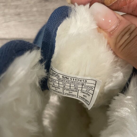 UGG Neumel Ankle Boots Mens 9 Blue Natural Canvas Indigo NEW - Picture 8 of 9